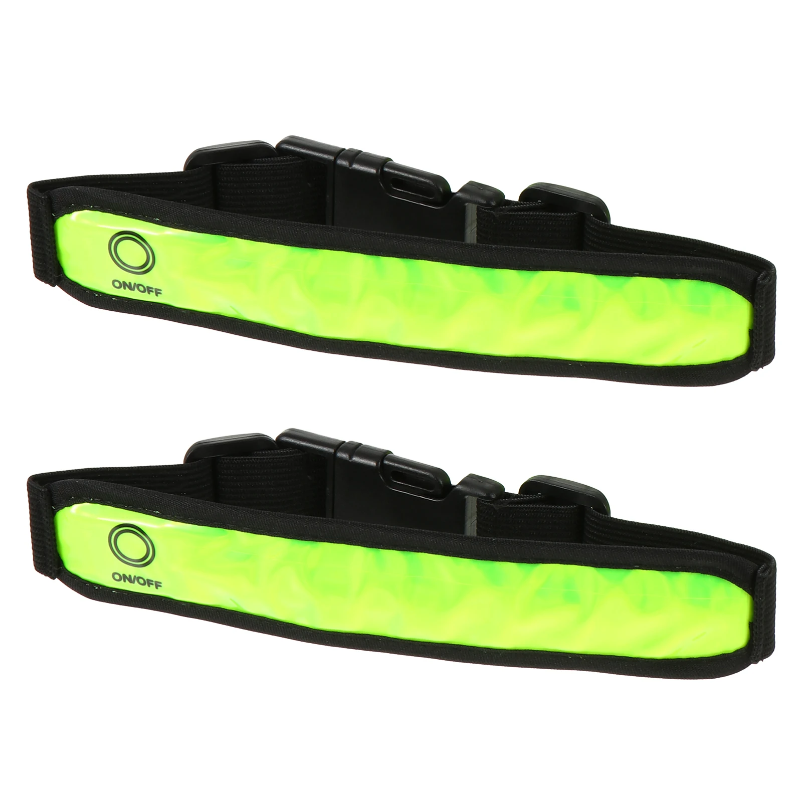 

2 Pcs Glowing Reflective Wristband Belt Parts Fittings Running Accessory Safety Tool Lattice Device Night Reflector