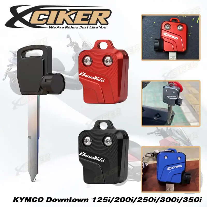 KYMCO DownTown 125/200/250/300/350 Motorcycle Key Casing CNC Aluminum Key Blank Cover Key Head Shell Cap Accessories