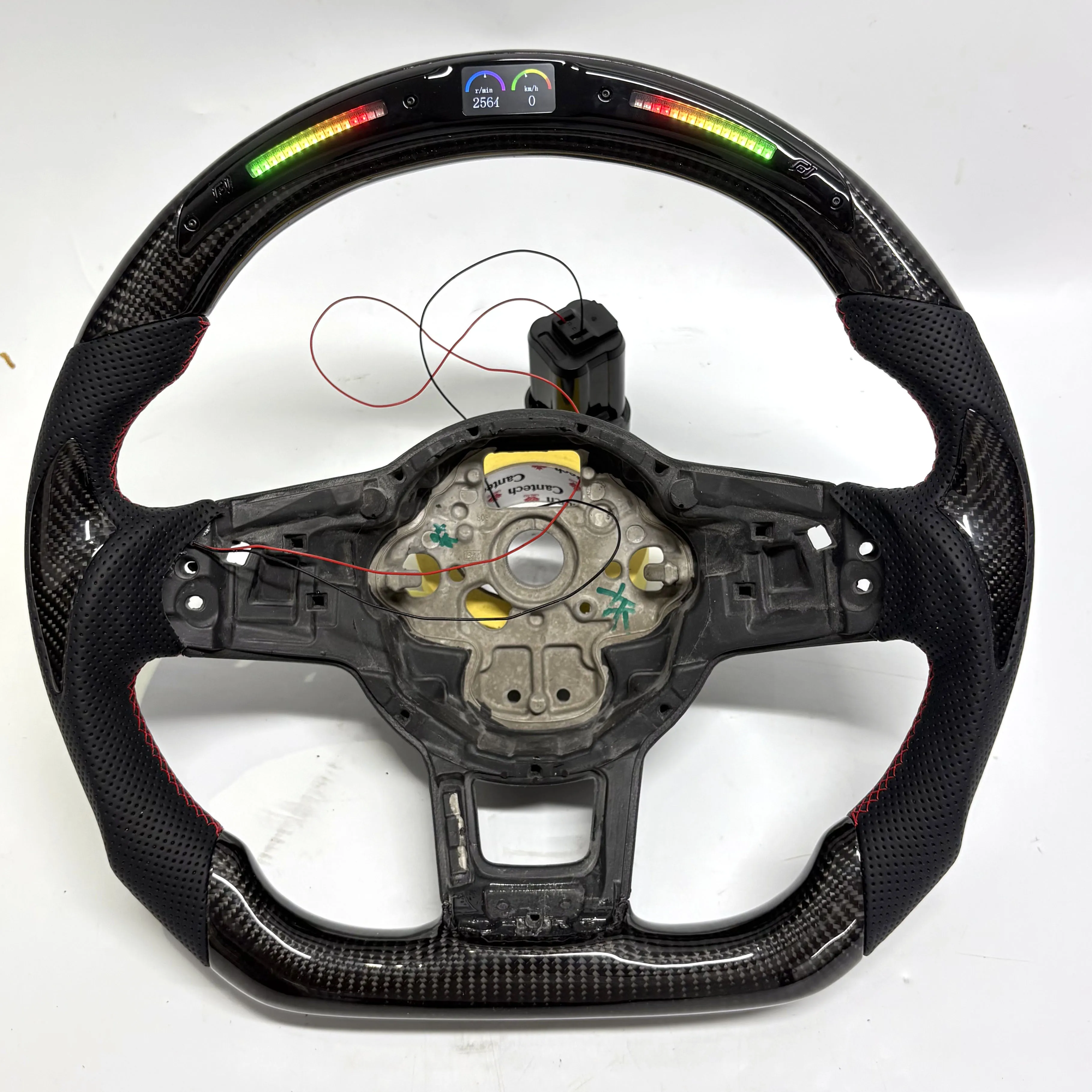 

Светодиодный руль из кованого углеродного волокна для VW GTE GTD MK7 MK7.5 GTI R Golf 7