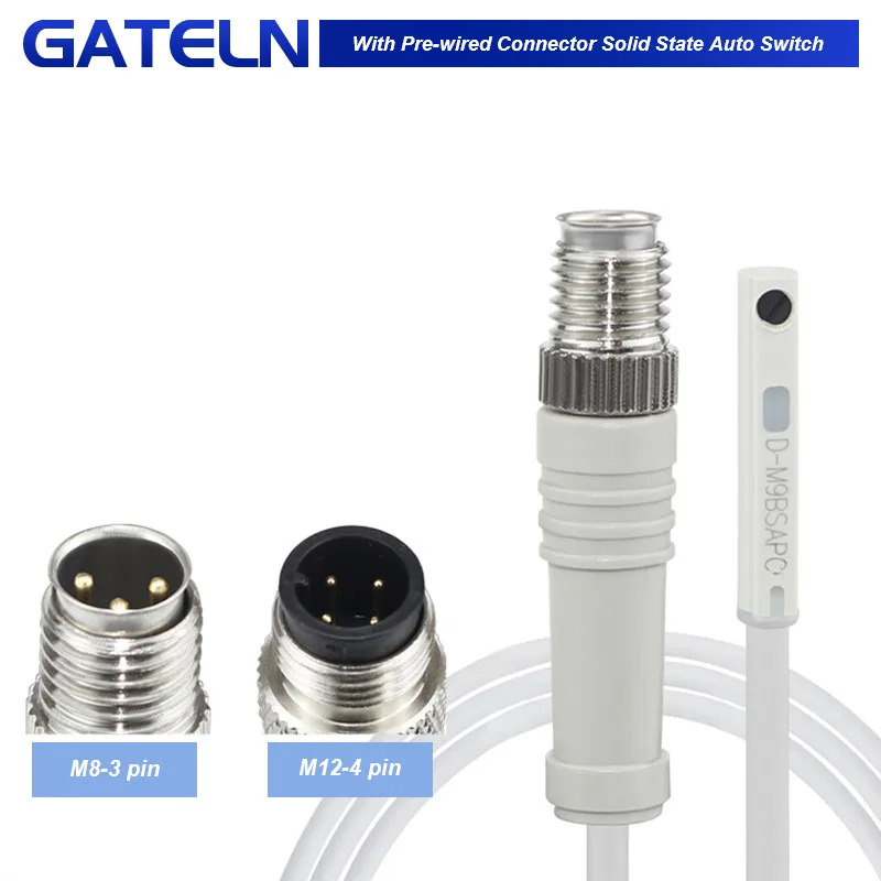 10Pcs/Lot With Pre-wired Connector Solid State Auto Switch D-M9BSAPC D-M9NMAPC D-M9PSDPC D-M9NSAPC D-M9PSAPC D-M9BSDPC D-M9NSDPC