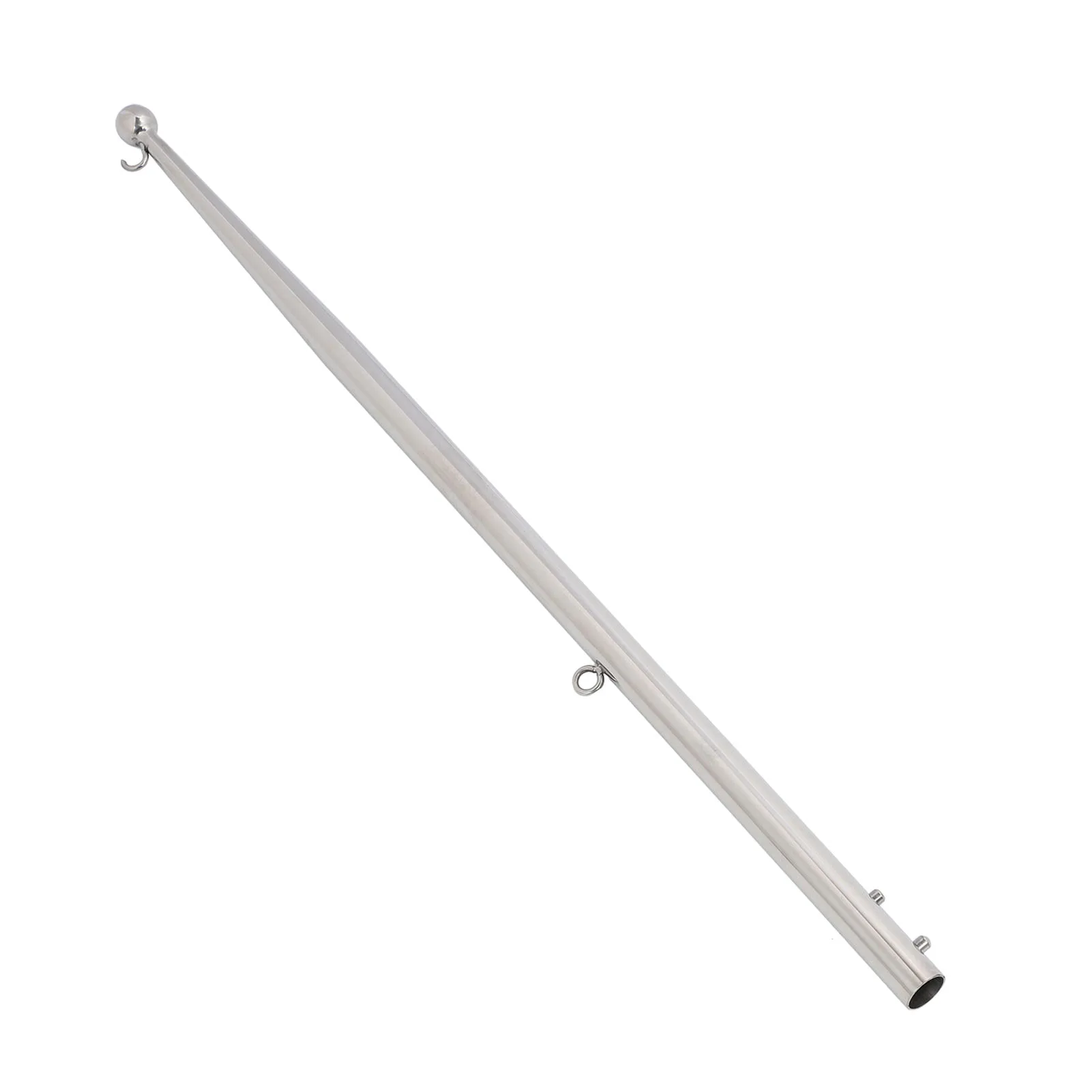 610mm Boat Flag Pole 316 Stainless Steel OEM Replacement Stable for Marine Yacht RVs 20mm 0.8in Rail Mount Small Ball Head Part