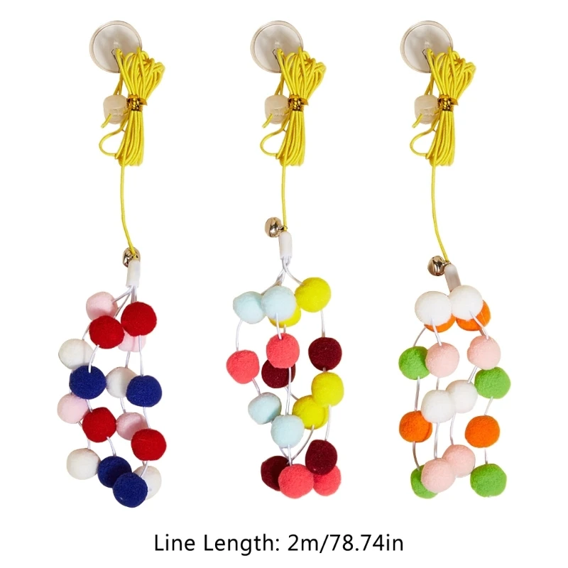 Đồ chơi cho mèo Pompoms Đồ chơi cửa tự kích thích cho mèo Đồ chơi mùa xuân dài