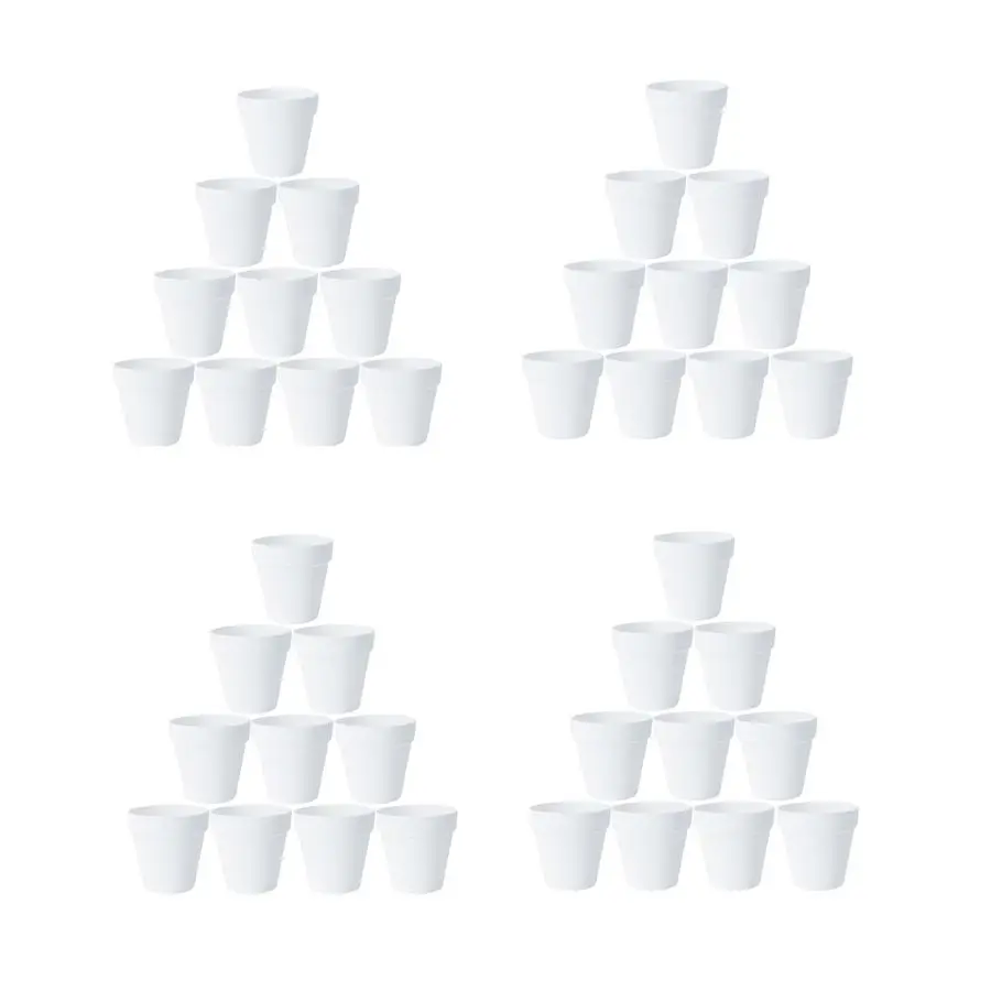 

40 Pcs 3 Inch Terracotta White Ceramic for DIY Face Succulent Plants in Pots Plant Cactus Nursery Pots