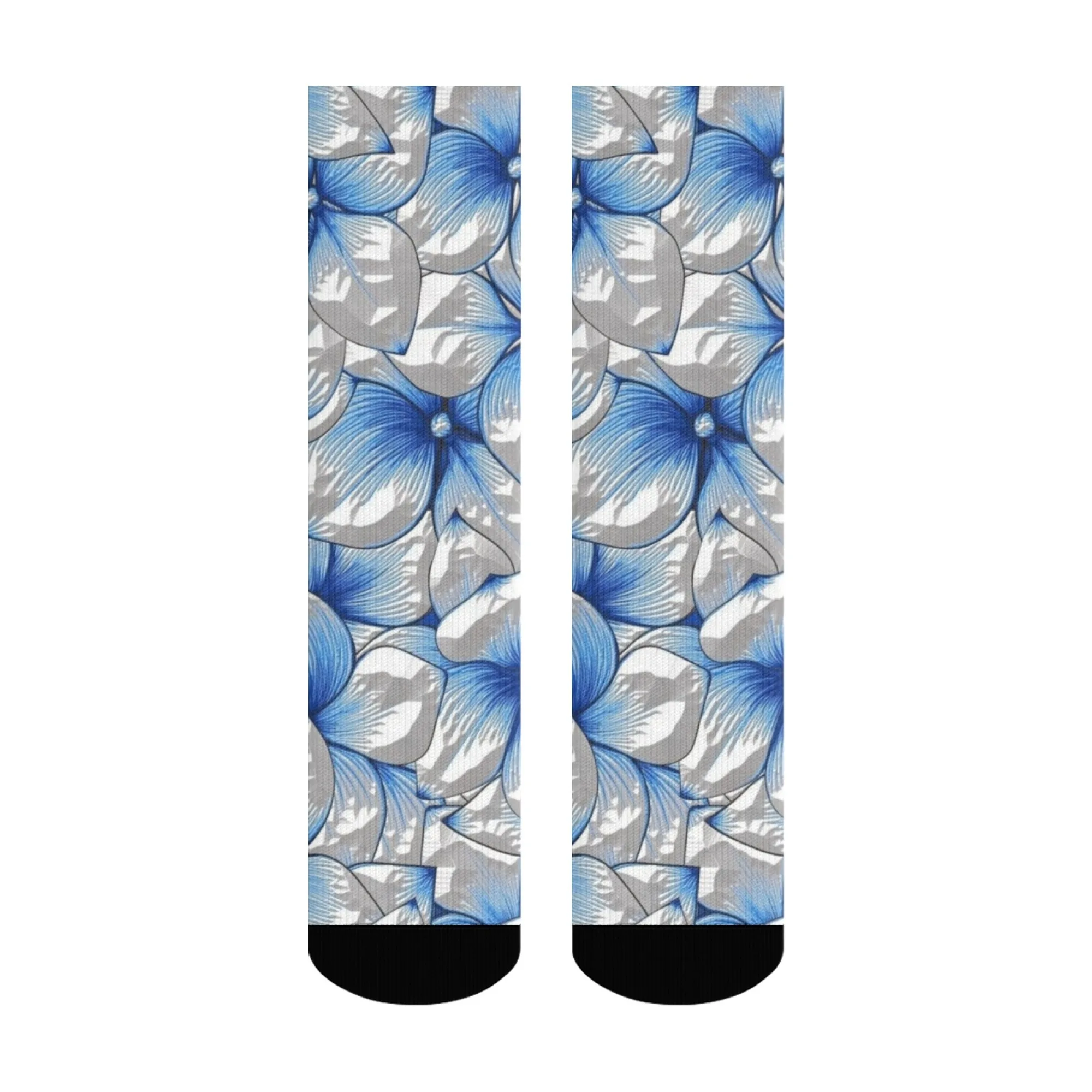 Blue White Hydrangea Socks Lightweight Everyday Men's Socks Cycling Hiking Music Festivals Novelty Cute Harajuku Style Socks