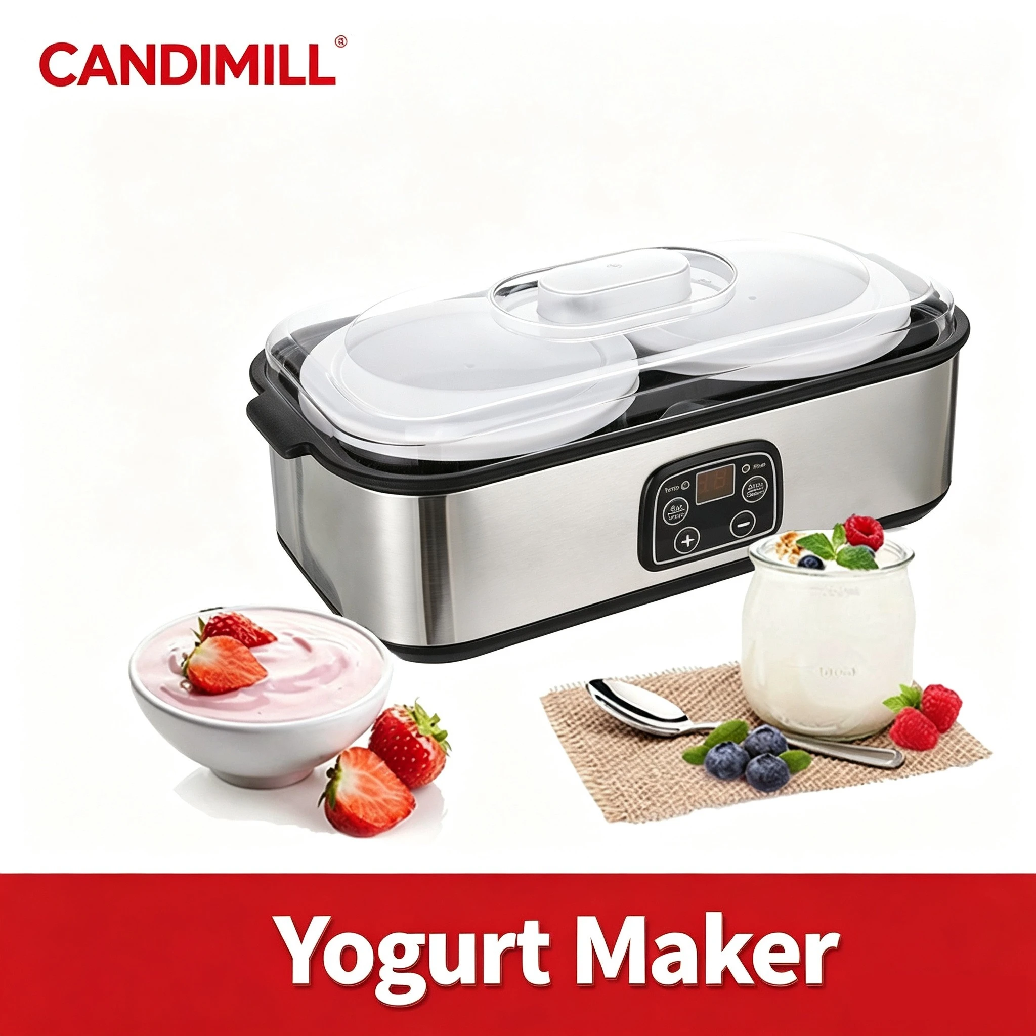 Constant Temperature 2L Yogurt Making Machine Multifunctional Breakfast Maker For Homemade Yogurt Jam Ice Cream Fruit Pudding