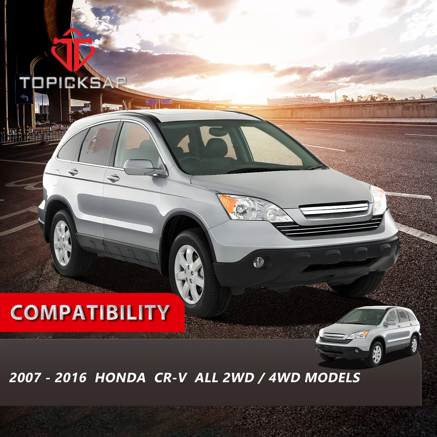 TOPICKSAP 4Pcs Front Rear Sway Bar Link for Honda CR-V 2WD/4WD 2007-2016 K750297 K750156 K750151