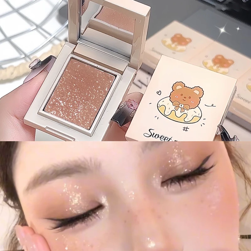 Monochrome Diamond Champagne Oogschaduw Parelmoer Liggende Zijderups Fleuren Markeerstift Aardappelpuree Glitter Oogschaduw Make-up