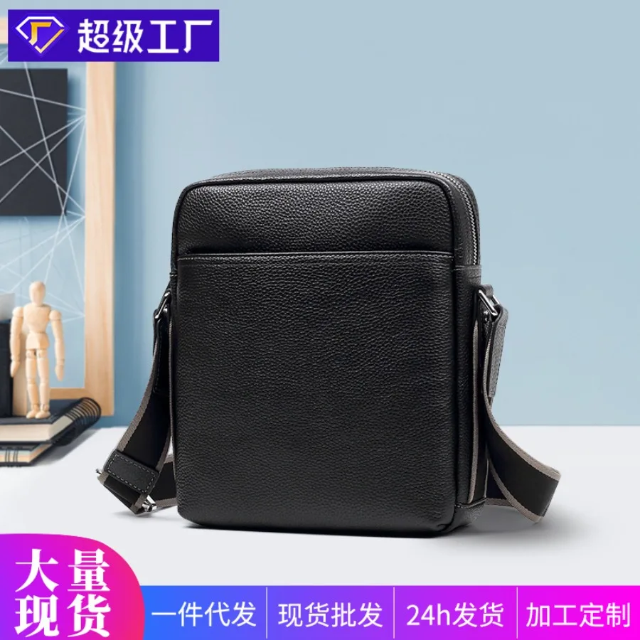 

【Новый стиль】Модная мужская сумка из натуральной кожи, вместительный мужской рюкзак из коровьей кожи, повседневный водонепроницаемый мужской рюкзак.