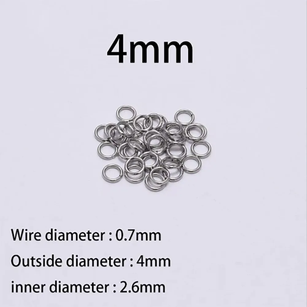 30-200Pcs 3-25mm Stainless Steel Split Ring Open Single Loops Jump Rings Connectors for DIY Jewelry Making Findings Accessories image 5