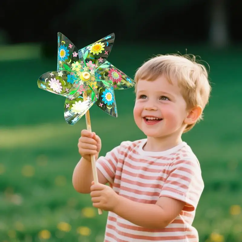 Windmill Toy For Kids Handmade Outdoor Pinwheel Arts And Craft Activity Assembly And Color Your Own Wind Spinner For Garden Yard