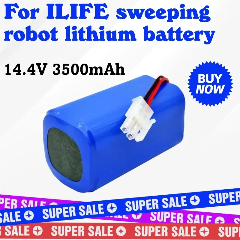 

NEW 14.4V 3500mAh Lithium Battery For ILIFE V7 A6 V7s A4 A4s Plus Robot Vacuum Cleaner ILife 4S1P real Capacity