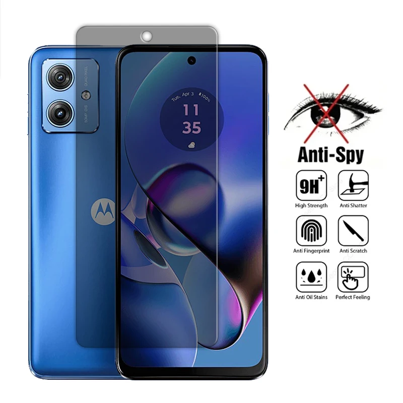 For Motorola Moto G64 Glass For Moto G64 Tempered Glass 6.5 inch Anti Peep Privacy Screen Protector For Moto G64 Lens Film