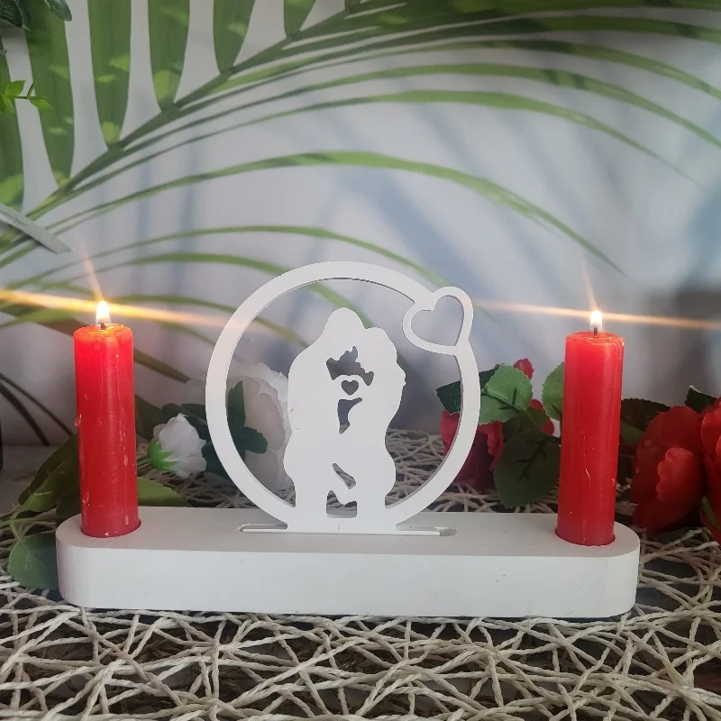 Cetakan Dropping Resin Plugin pasangan hamil cetakan silikon kandil DIY penyimpanan Dekorasi Rumah