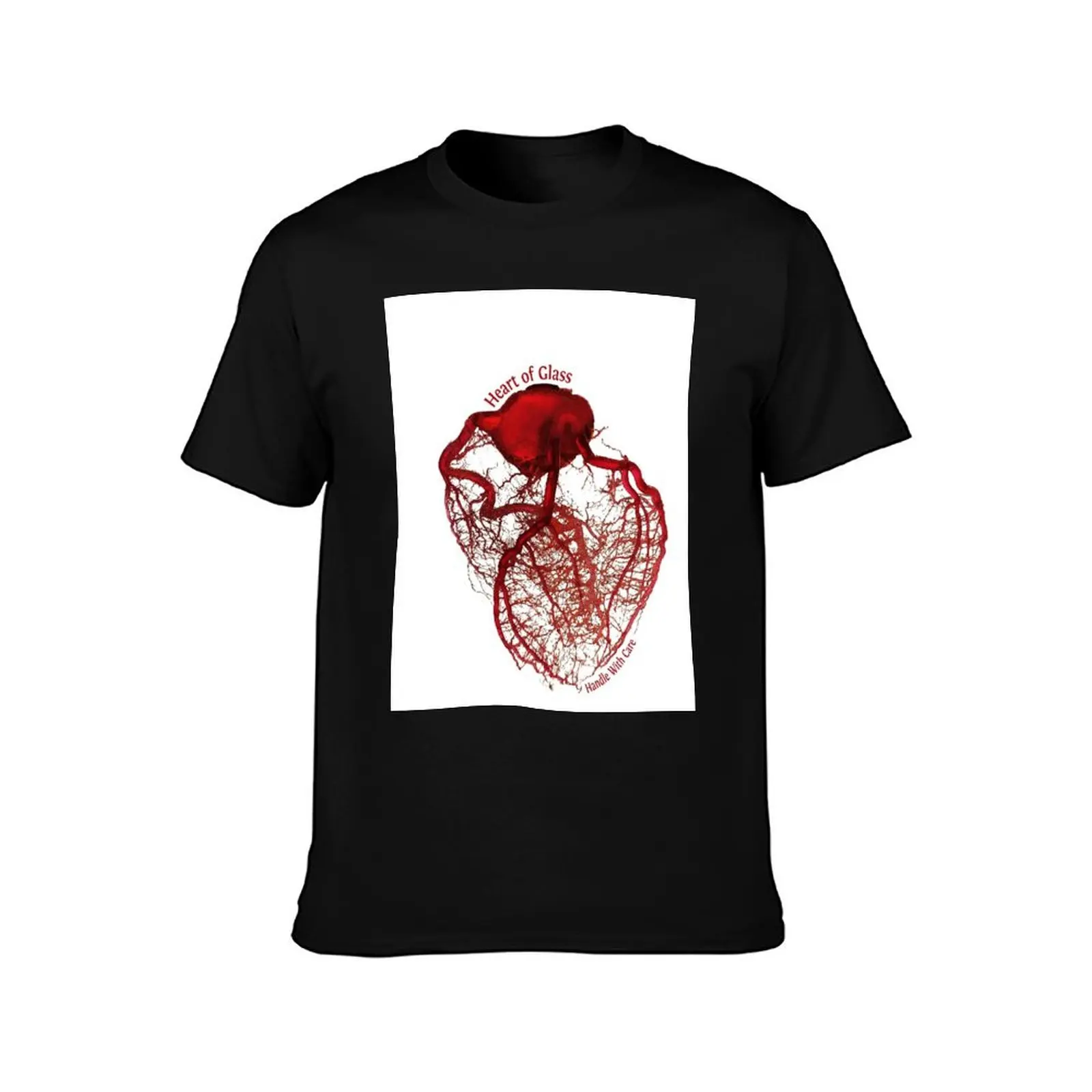 Heart of Glass- Handle With Care T-Shirt Casual Fashion Print Tee Top T-Shirt