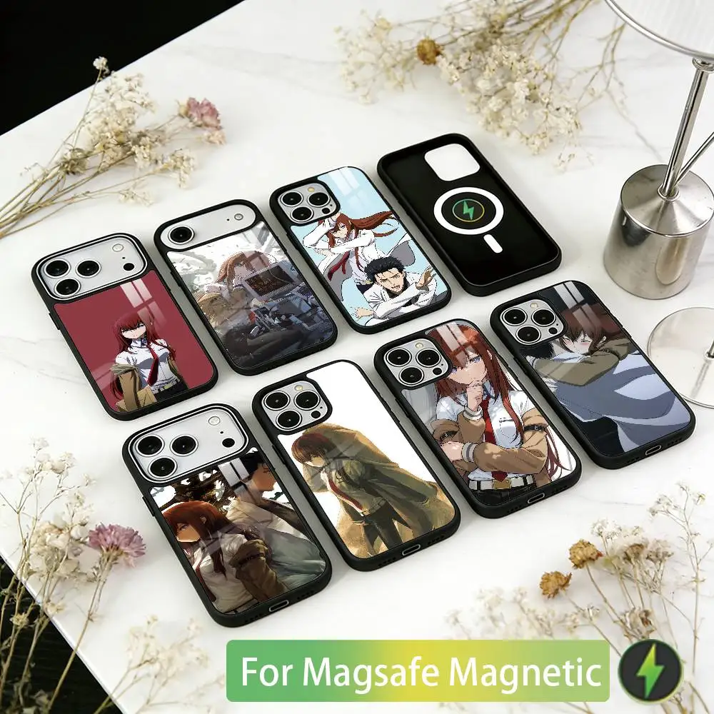

Steins;Gate Kyoma x Kurisu Phone Case For iPhone17,16,15,14,13,12,11 Plus,Pro Magnetic with Magsafe Wireless Charging