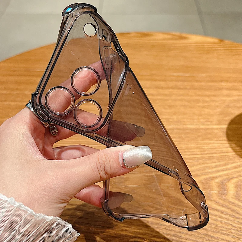 القرش محارة نمط سيليكون جراب هاتف آيفون الهواء 17 برو ماكس 16 15 14 برو ماكس 13 12 برو 11 للصدمات واضح لينة غطاء من البولي يوريثان