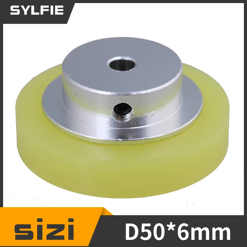50x6mm Industrial Aluminum Silicone Measuring Rotary Encoder Meter Wheel