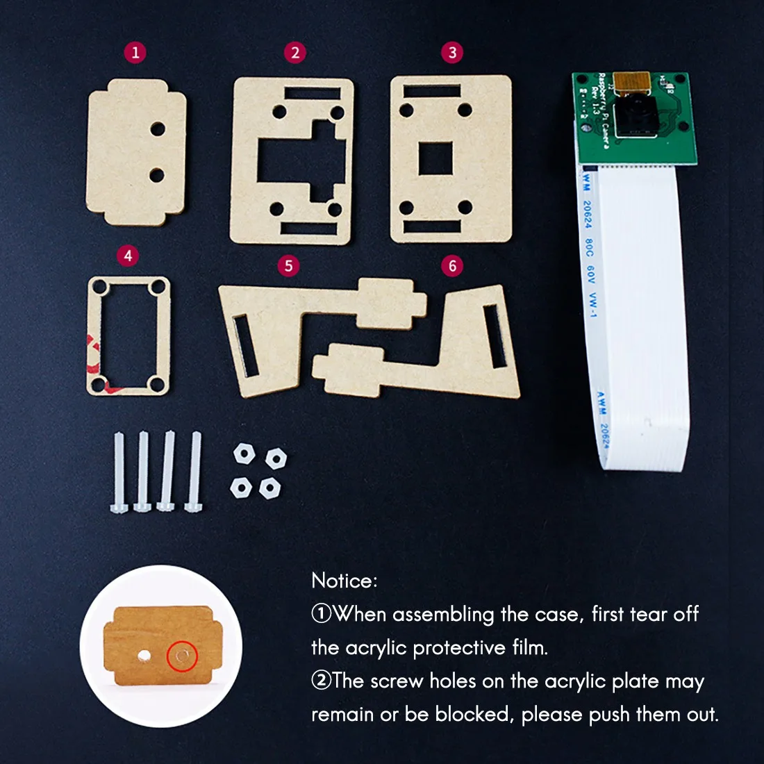 【Price Drop !!】Camera Housing Bracket Highly Transparent Acrylic For Raspberry Pi Official Camera