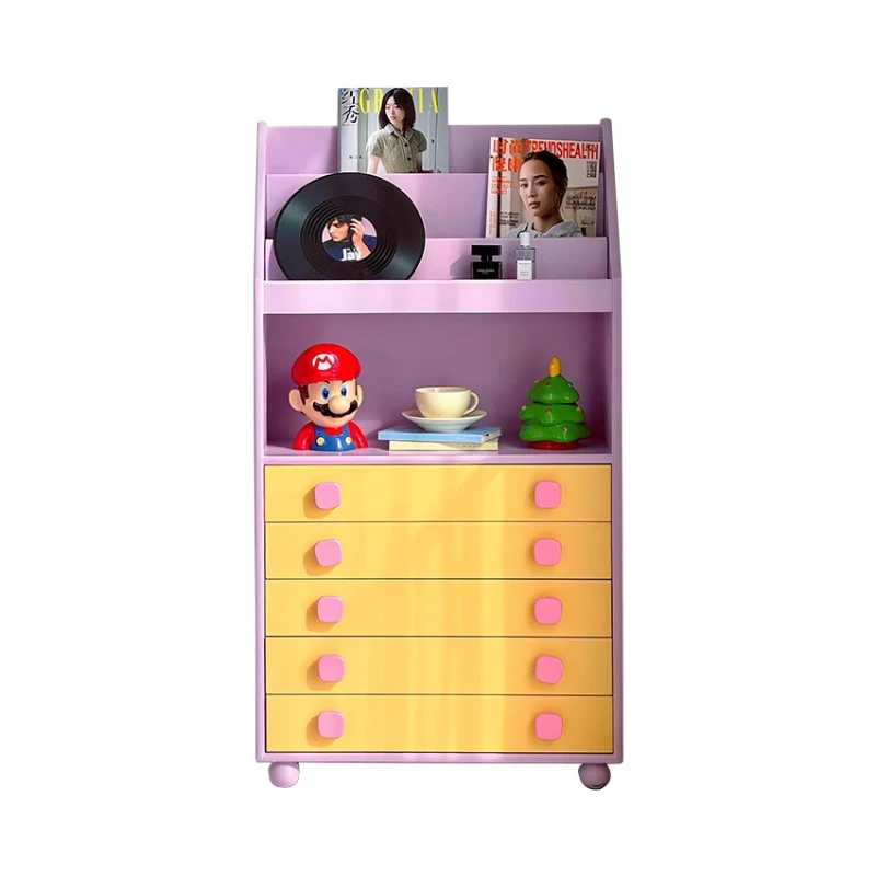 

Magazine Cabinet Living Room Sofa Dopamine Side Cabinet Multifunctional Display Cabinet Small Unit Storage Locker