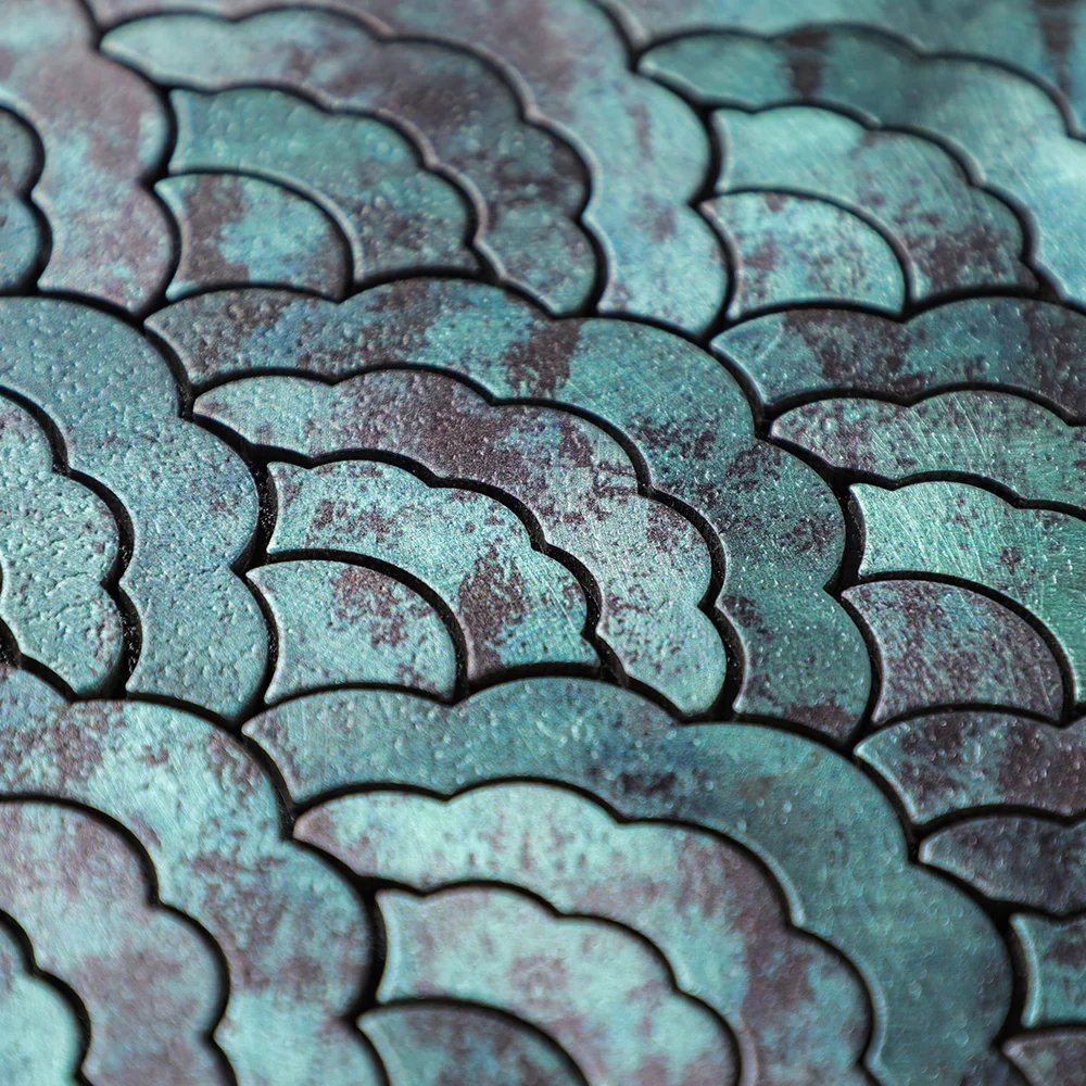 Cloud-Shaped Peel and Stick Backsplash Tile, Self Adhesive Metal Wall Tiles - DIY Kitchen Backsplash