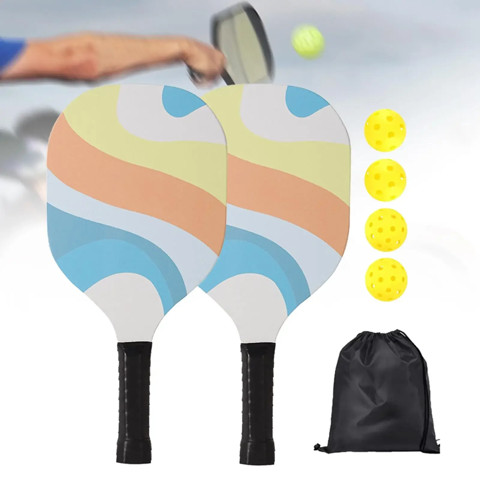 

Pickleball Racket Set with 2 Rackets 4 Balls Pickleball Rackets for Sports