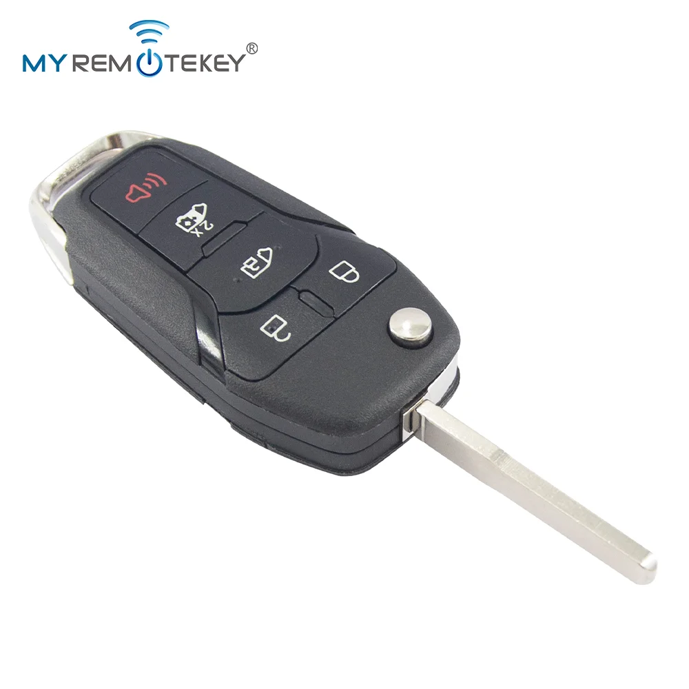 REMTEKEY Flip Smart Key Fob Remote Control ID49 315/433/868/902MHz For Ford F150 Ranger 2015 - 2018 Escort Fusion 2013-2016
