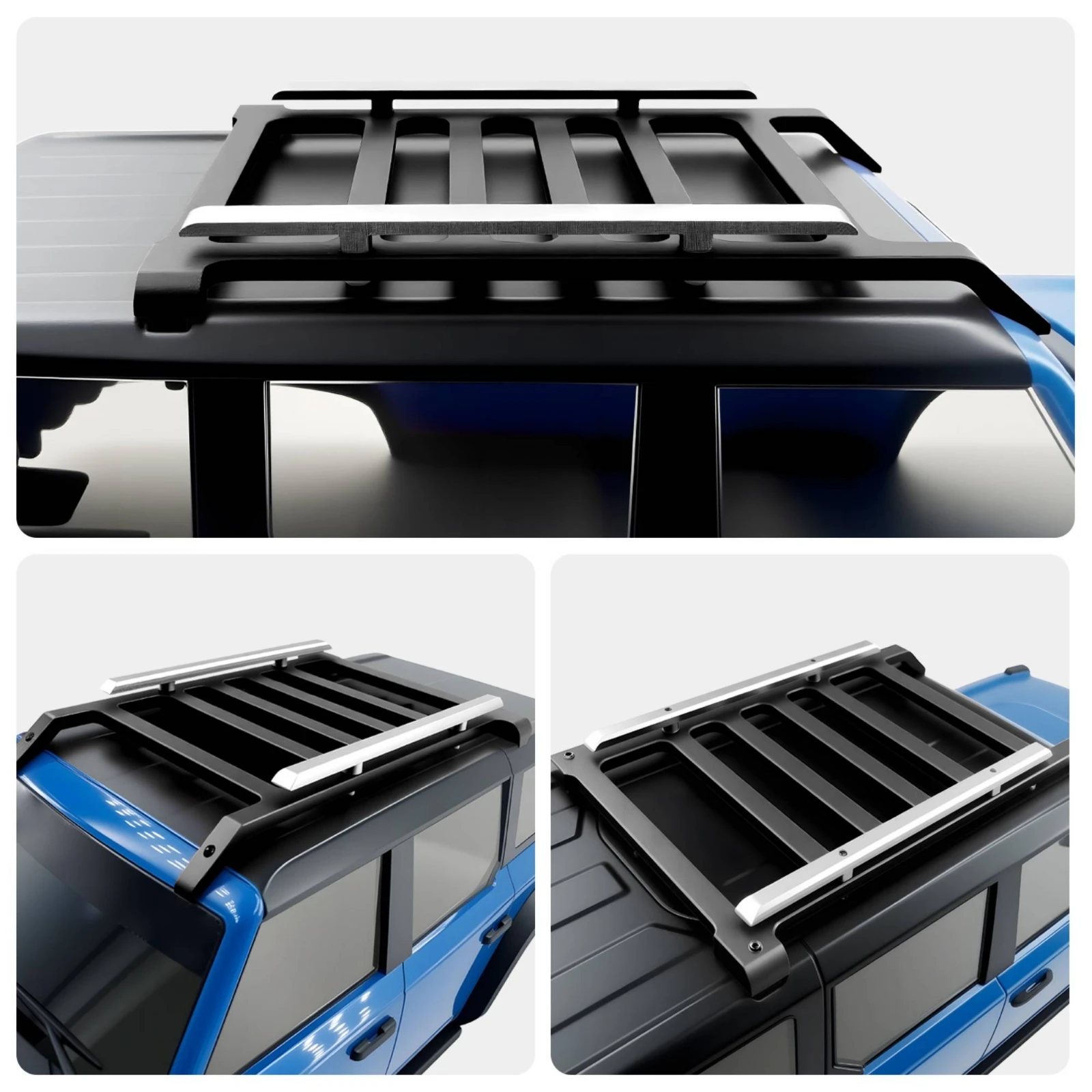 RC Roof Rack with Mounting Screws Metal RC Roof Rack Accessory Lightweight Solid for Model Builders