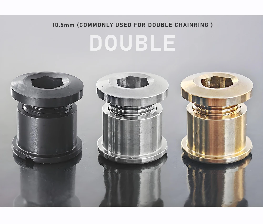 4/5 Stück Titanlegierung Kettenblattschrauben für Einzel- und Doppelkettenblätter, Mountainbike- und Rennrad-Kurbelschrauben 6,5/10,5mm Teile – Detail 5