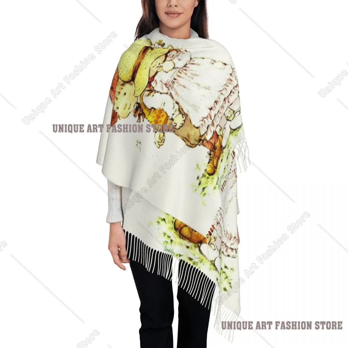 Custom Print Sarah Kay Scarf Men Women Winter Warm Scarves Shawls Wraps