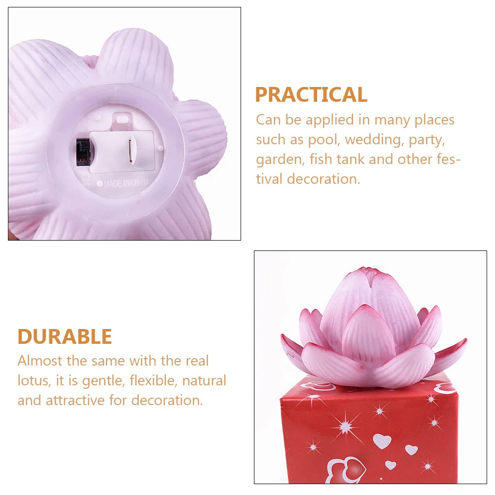 

Lotus Lamp Flower Blessing Chinese Ancient Style Floral Table Oriental Tabletop Floating Tealight Candles Garden Night