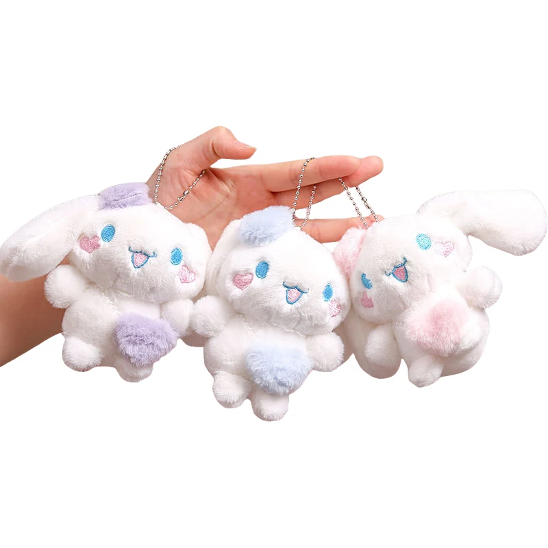 

3 Styles Sanrio Cartoon Plush Toy Kawali Love Cinnamoroll Soft Stuffed Doll Backpack Pendant Toys Girl Birthday Gift