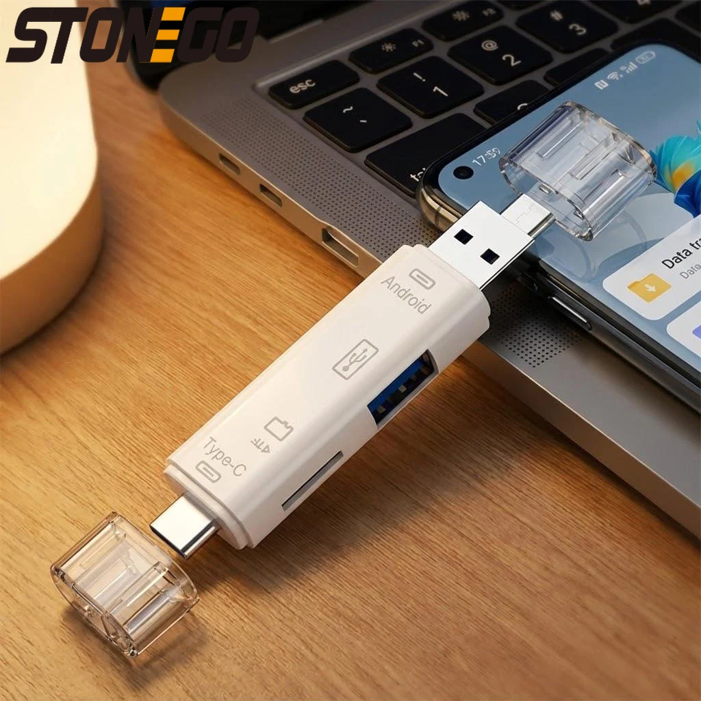 

5-in-1 USB Type C Adapter OTG Micro USB Card Reader Portable Storage Expander USB 2.0 Multi-Function