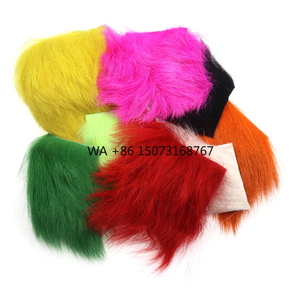 

6X6 см парашютный материал для завязывания мух из козьего меха, мини-завивка для наращивания, стример для завязывания меха, нашивка