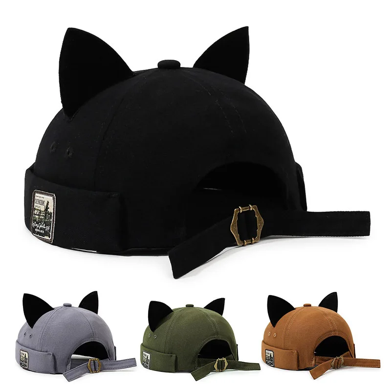 Brimless Round Dome Skull Cap Women Summer New Korean Cute Versatile Yuppie Mandarin Hat Casual