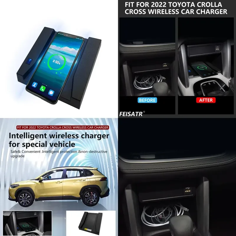 AP01 Wireless Charger for Corolla Cross 2020 2021 2022 2023 for Seamless Charging