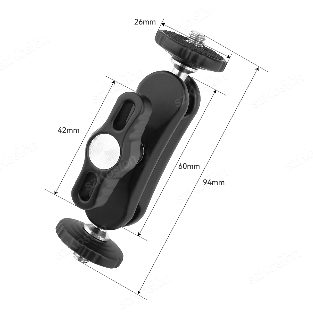 Metal Super Clamp with 360° Ball Head Magic Arm Clamp with 1/4\