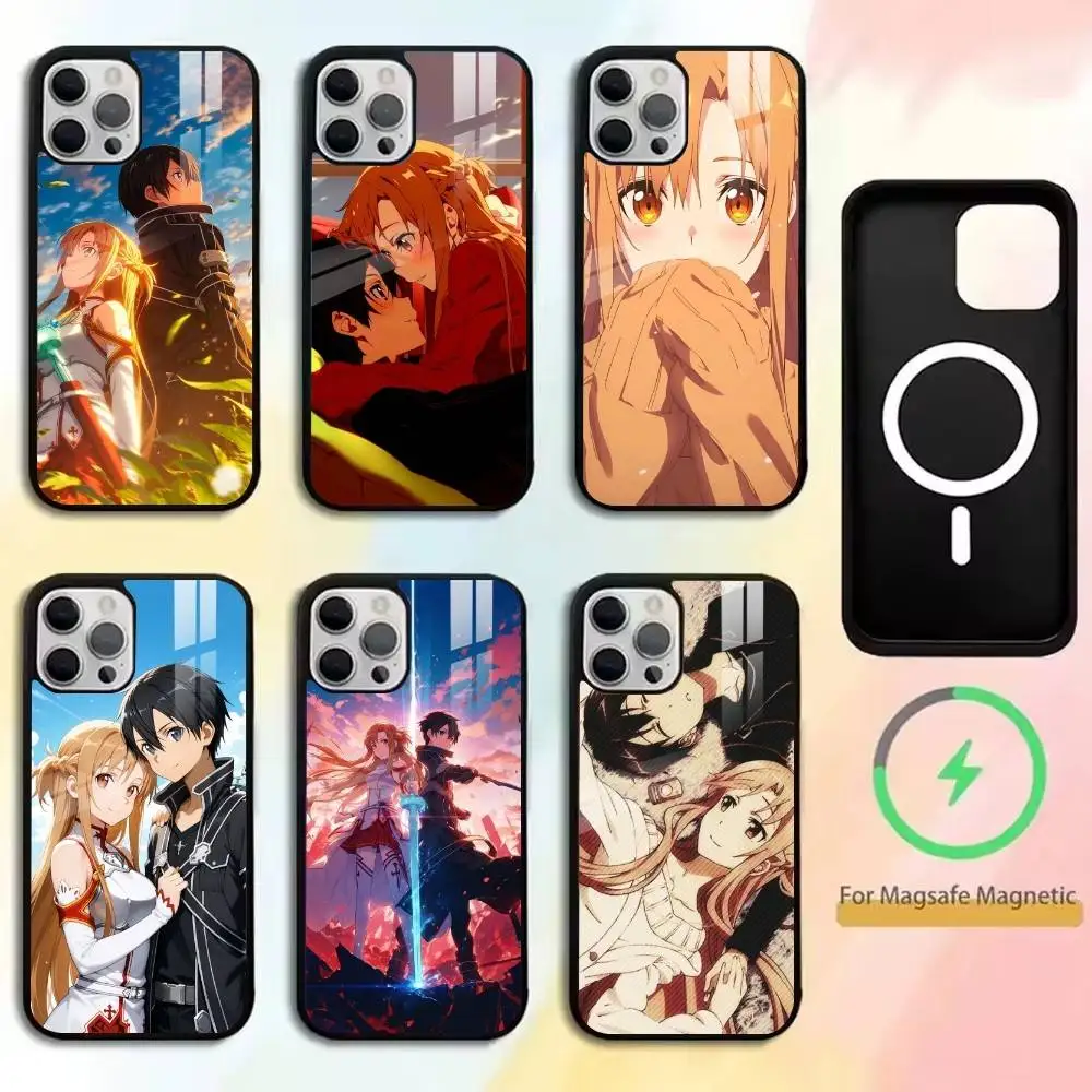 

Kazuto Kirigaya-Asuna Yuuki Phone Case For iPhone17,16,15,14,13,12,11 Plus,Pro Allows magnetic wireless charging