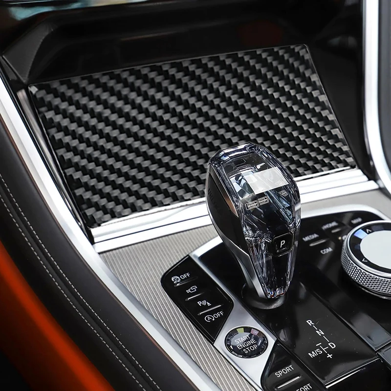 

Для BMW 8 серии G14 G15 G16 2019-2023 автомобильная консоль ящик для хранения панель наклейка отделка из углеродного волокна аксессуары для интерьера наклейки