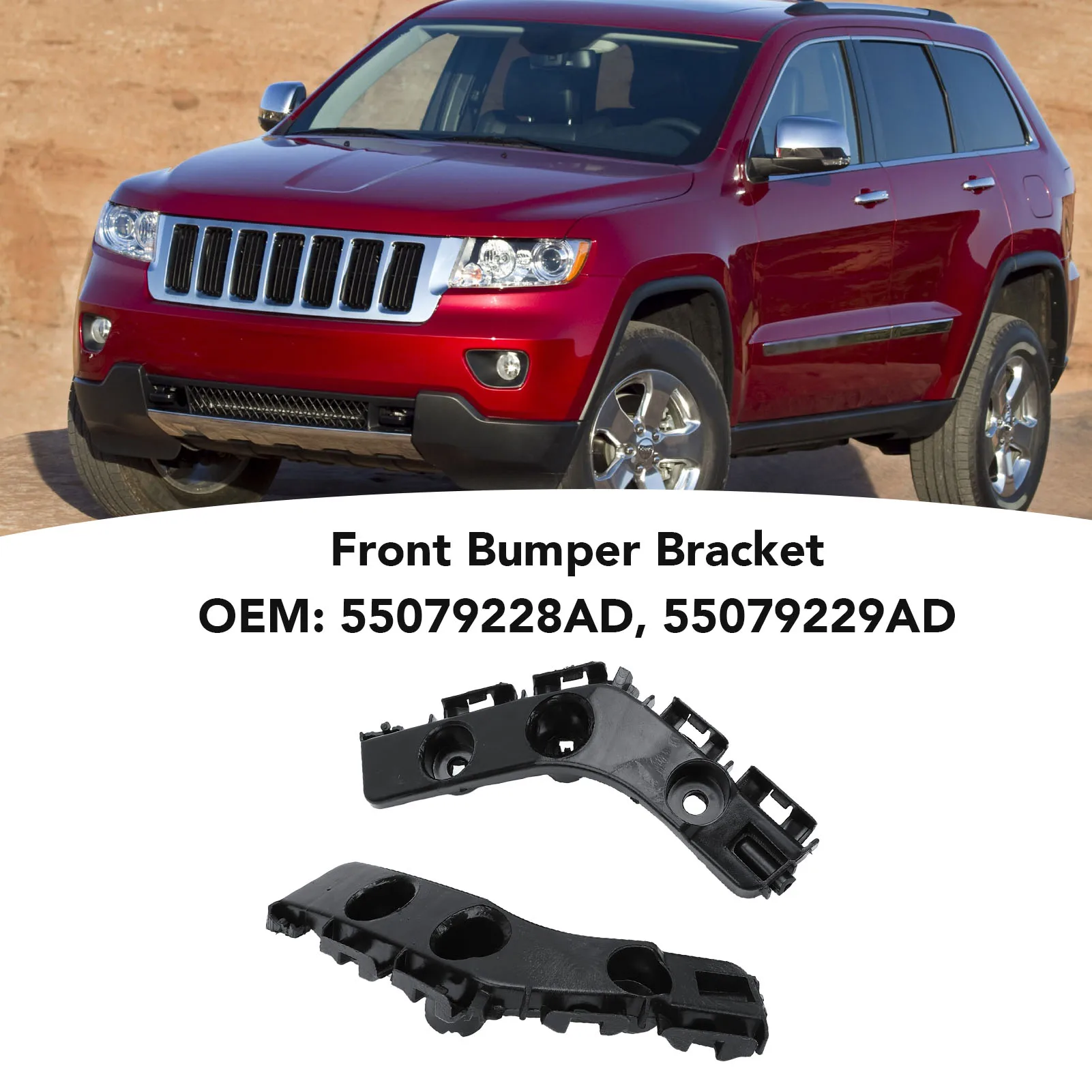 Pair Of Front Bumper Brackets 55079229AD Left Right Bumper Hold Mount For Grand Cherokee WK2 2010–2013