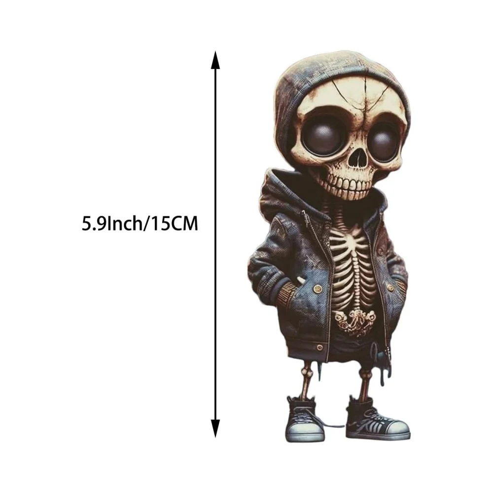 Resin Skeleton Figures, Halloween Skeleton Figurine, Horrible Ornaments, Car Instrument Panel, Desk, Home Decoration, 1Pc