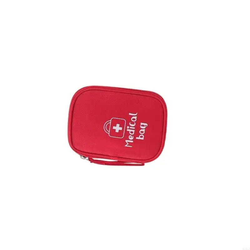 حقيبة إسعافات أولية مدمجة مقاومة للتمزق مع مساحات تخزين متعددة، تصميم مقاوم للماء للسلامة المنزلية في الهواء الطلق B2EA #5