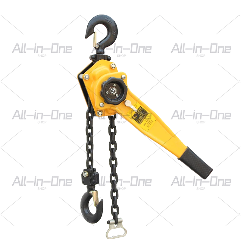 0.75T/1T Pulling Wrench Hoist Manganese Steel Hook Hand Chain Hoist Portable Lever Block Inverted Chain Hoist Tightener