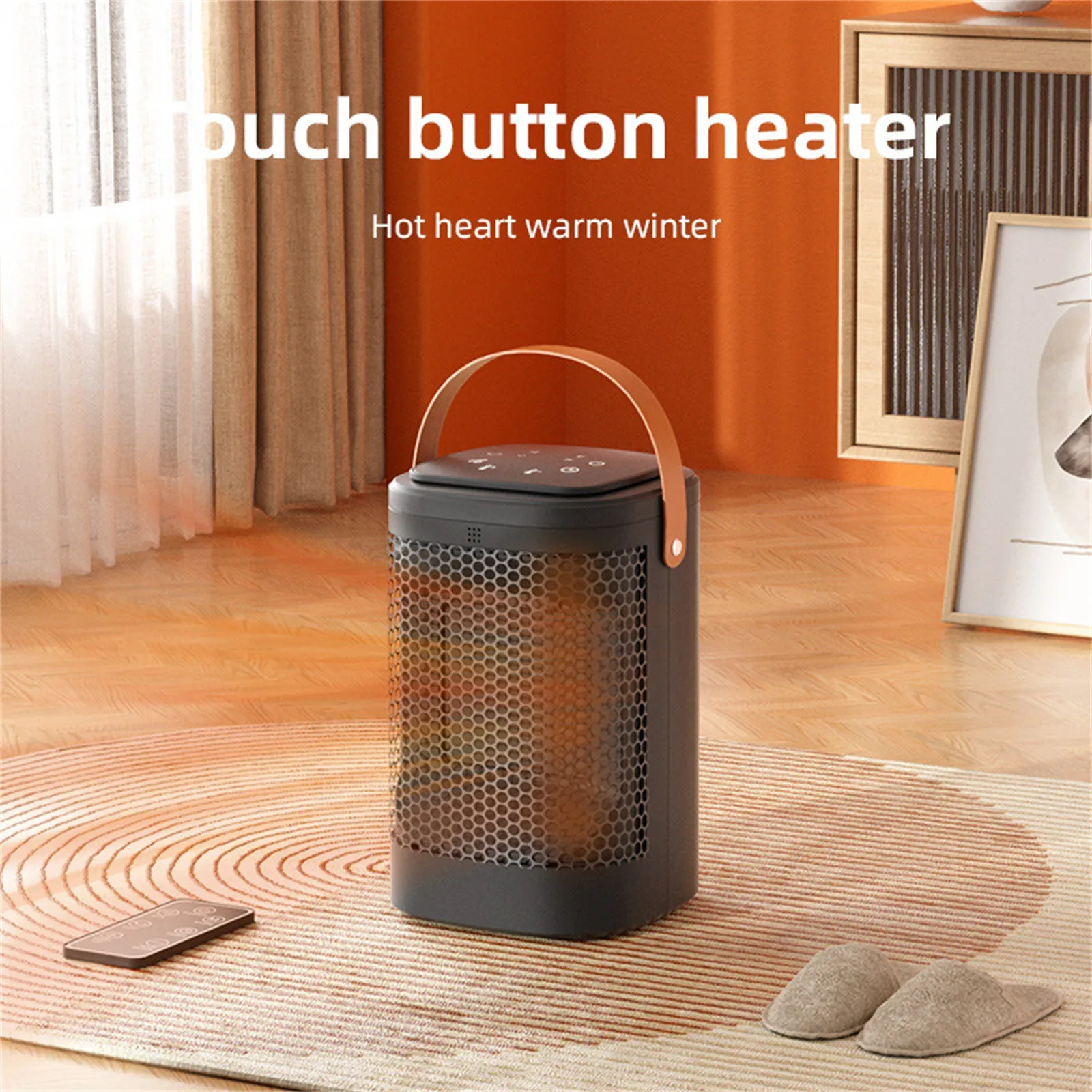 

Home Desktop Heater Quick Heat Ceramic Electric Heater Quiet Heater With Remote Control, Essential Home Winter Warming Products