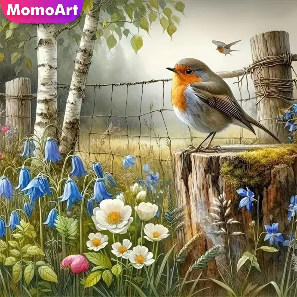 Momoart Diamond Painting Bird Animal DIY Cross Stitch Kits New Collection Diamond Mosaic Flower Home Bedroom Wall Artwork