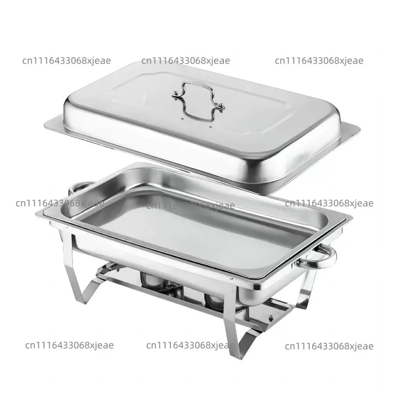 Stainless steel restaurant stove hotel buffet stove rectangular foldable clamshell thermal insulation alcohol stove