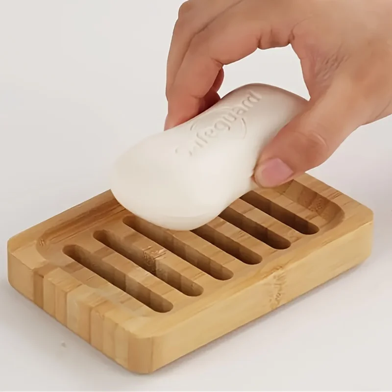 Bamboo Case Tray Wooden Prevent Mildew Drain Soap Box Natural Bamboo Dishes Bath Soap Holder Container Bathroom Washroom Tools view 6