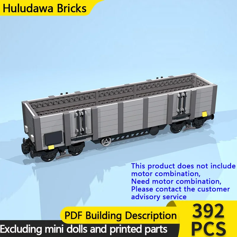 Модель городской автомобиль MOC, строительные кирпичи, 8-колесный серый открытый универсал, модульная технология, детские праздничные подарки, сборка игрушек, костюм