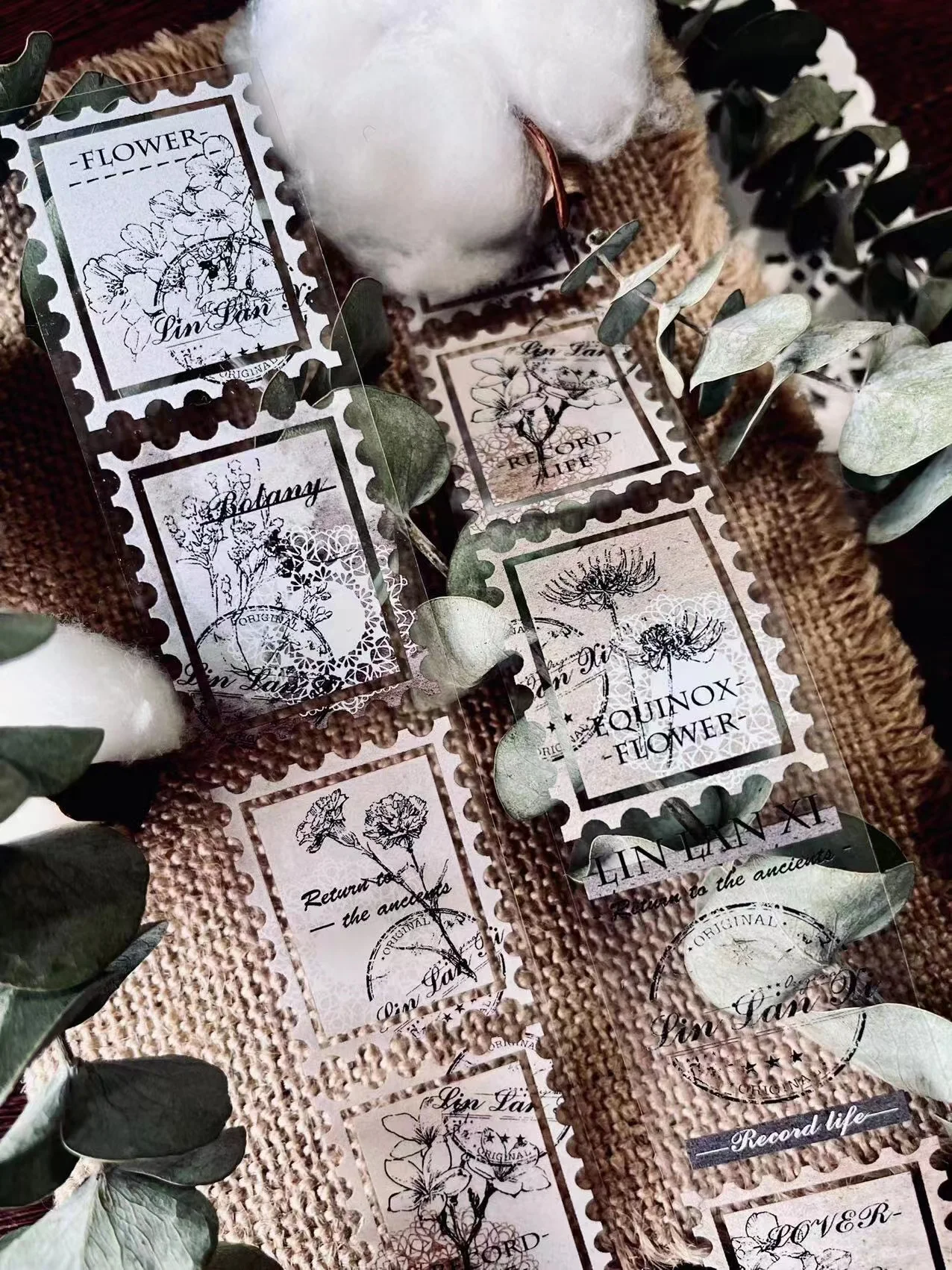 Kolekcja Retro znaczek taśma PET Washi dla tworzenie kartek planera DIY Plan scrapbookingu dekoracyjna naklejka