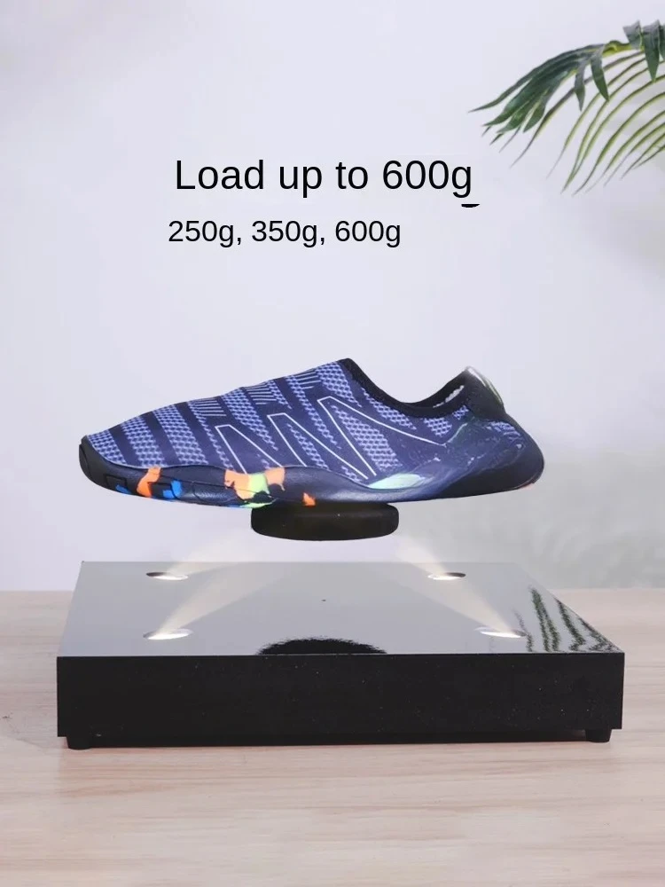 Shoe Rack Magnetic Suspension Rotating Show Stand Gift Shoes  Light Hanging
