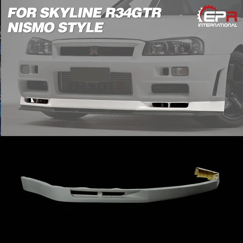 Автомобильный Стайлинг для Nissan Skyline R34 GTR Nismo, передний бампер из стекловолокна, губа из стекловолокна, дрифт-сплиттер, тюнинг под спойлер, комплект
